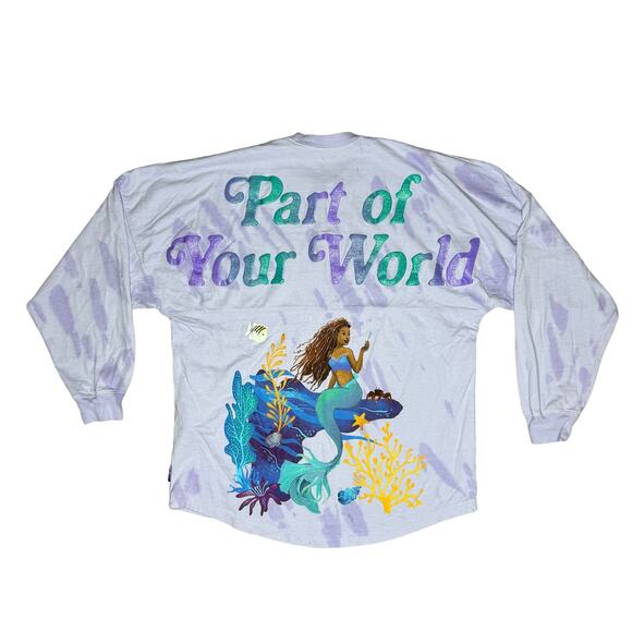 DISNEY Parks Ariel Spirit Jersey Part of Your World Live Action Tie Dye Small - Picture 1 of 13